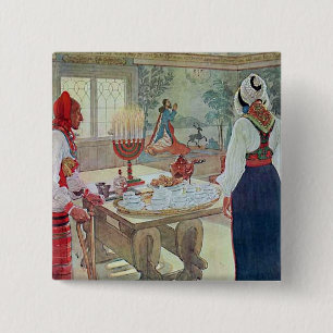 Carl Larsson-en Bergman Stuga Button