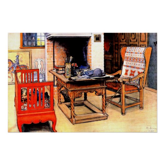 Carl Larsson - Flüchtige Blick-a-Boo Poster (Vorderseite)