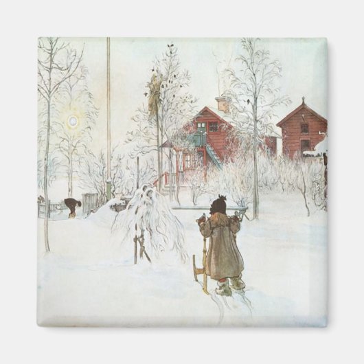 Carl Larsson Front Yard and Wash House Magnet (Vorne)