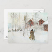 Carl Larsson Front Yard und Wash House Postkarte (Vorne/Hinten)