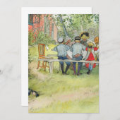 Carl Larsson Frühstück unter der großen Birke Einladung (Vorne/Hinten)