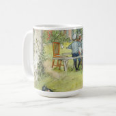 Carl Larsson Frühstück unter der großen Birke Kaffeetasse (Vorderseite Links)