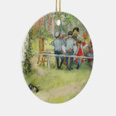 Carl Larsson Frühstück unter der großen Birke Keramik Ornament (Rechts)