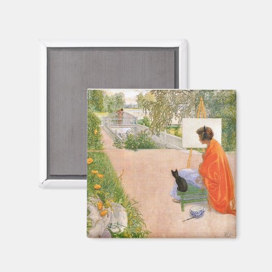 Carl Larsson Gemälde, Bridge, Magnet (Vorderseite/Rückseite)