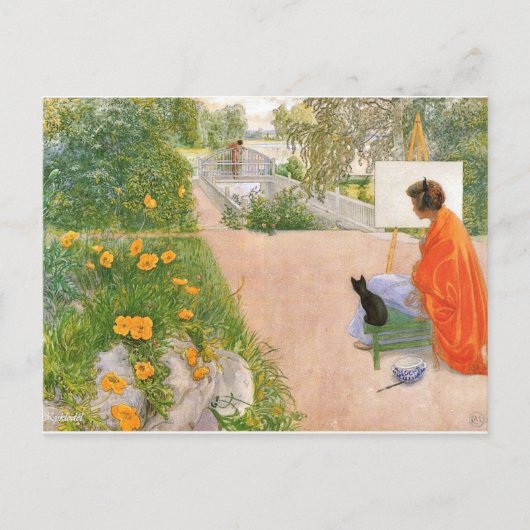 Carl Larsson Gemälde, Bridge Postkarte (Vorderseite)