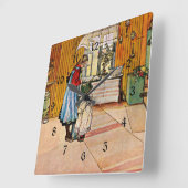 Carl Larsson Gemälde, Die Küche Quadratische Wanduhr (Winkel)