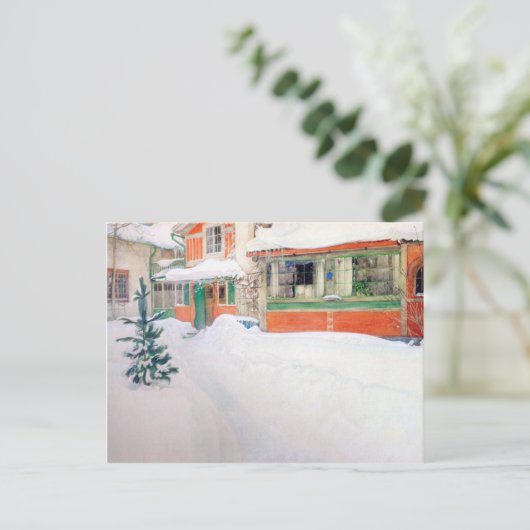 Carl Larsson Hütte in Snow Holiday Weihnachten (Stehend Vorderseite)