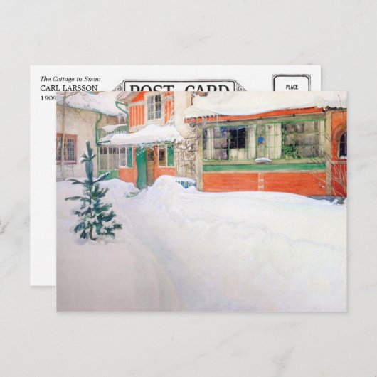 Carl Larsson Hütte in Snow Holiday Weihnachten (Vorne/Hinten)