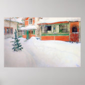 Carl Larsson Hütte in Snow Poster Fine Art Print (Vorne)