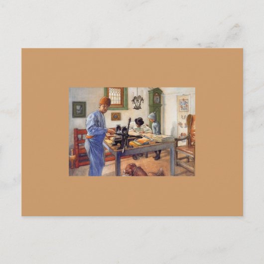 Carl Larsson im Workshop 1853 Postkarte (Vorderseite)