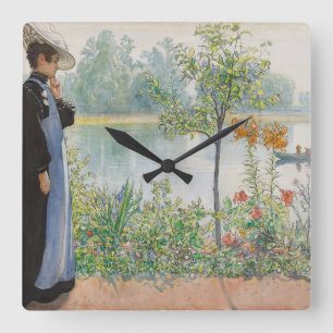 Carl Larsson Karin See-Boots-Wanduhr Quadratische Wanduhr