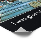 Carl Larsson Kirche mit Psalm 122 I War Glad Poster (Ecke)