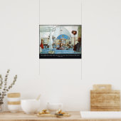 Carl Larsson Kirche mit Psalm 122 I War Glad Poster (Küche)