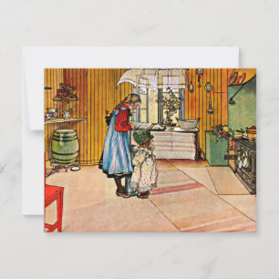 Carl Larsson Kunst: Die Küche, beliebtes Gemälde Karte