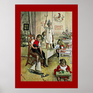 Carl Larsson Kunst: Weihnachtsmorgen Poster