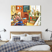 Carl Larsson Kunstwerk, Korrespondenz, Leinwanddruck (Insitu (Schlafzimmer))