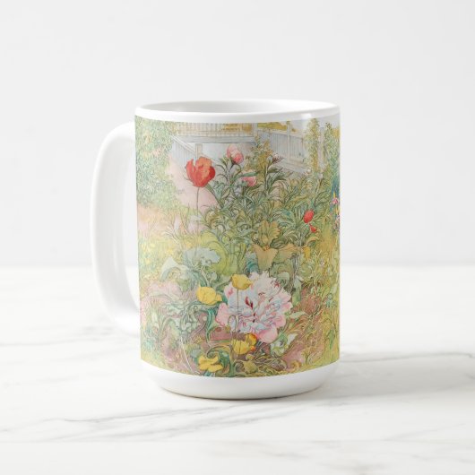 Carl Larsson - Lisbeth im Blumengarten Kaffeetasse (Vorderseite Links)