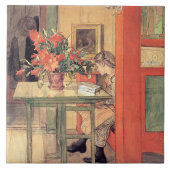 Carl Larsson - Lisbeth Reading Fliese (Vorderseite)