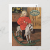 Carl Larsson Murre Boy auf Rockpferd CC1063 Postkarte (Vorne/Hinten)
