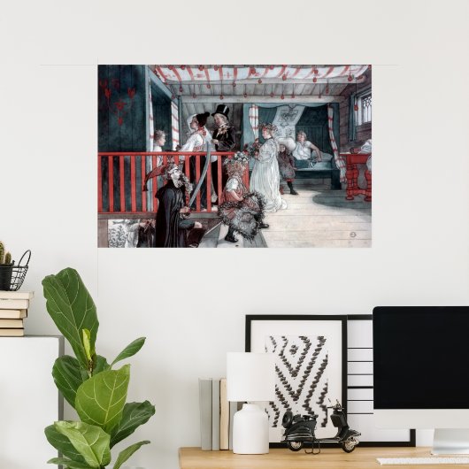 Carl Larsson Name Day am Storage Shed Poster (Heimbüro)