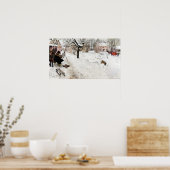 Carl Larsson Open-Air-Malerin. Winter-Motif Poster (Küche)