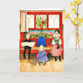 Carl Larsson - Papa, Mama, Child, Fine Art Karte (Gelbe Blume)