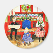 Carl Larsson - Papa, Mama, Child, Fine Art Magnet (Vorne)