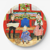 Carl Larsson - Papa, Mama, Child, Fine Art Pappteller (Vorderseite)
