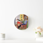 Carl Larsson - Realist Painter Runde Wanduhr (Zuhause)