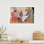 Carl Larsson Sie Shells Peas Fine Art Print Poster (Küche)