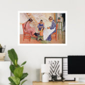 Carl Larsson Sie Shells Peas Fine Art Print Poster (Heimbüro)