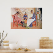 Carl Larsson Sie Shells Peas Watercolor Poster (Küche)