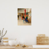 Carl Larsson: Spinnrad Poster (Küche)