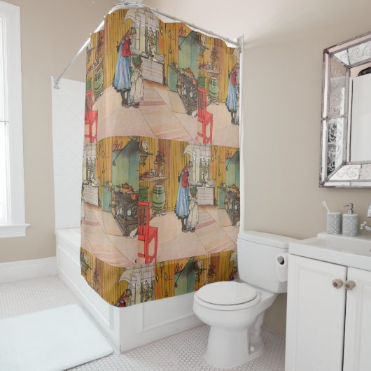 Carl Larsson The Kitchen Duschvorhang (Beispiel)