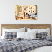 Carl Larsson Watercolor, neutrale schwedische Volk Leinwanddruck (Insitu (Schlafzimmer))