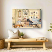 Carl Larsson Watercolor, neutrale schwedische Volk Leinwanddruck