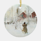 Carl Larsson-Weihnachten in Schweden Keramik Ornament (Vorne)