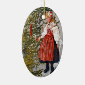 Carl Larsson-Weihnachtsbaum-kundenspezifisches Keramik Ornament (Rechts)
