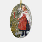 Carl Larsson-Weihnachtsbaum-kundenspezifisches Keramik Ornament (Links)