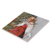 Carl Larsson-Weihnachtsbaum-Kunst-Fliese Trivet Fliese (Seite)