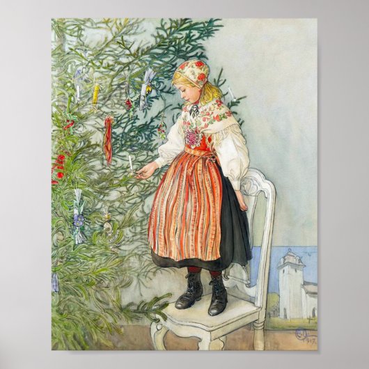 Carl Larsson Weihnachtsbaum Poster (Vorne)