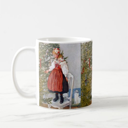 Carl Larsson-Weihnachtsbaum-schwedischer Kaffeetasse (Links)