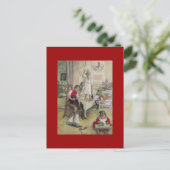 Carl Larsson Weihnachtsmorgen 1894 Feiertagspostkarte (Stehend Vorderseite)