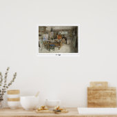 Carl Larsson Zedign Art Poster #125 (Küche)