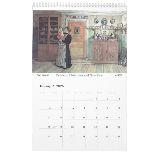 Carl Larssonnahrungsmittel-und Kalender (Jan 2026)