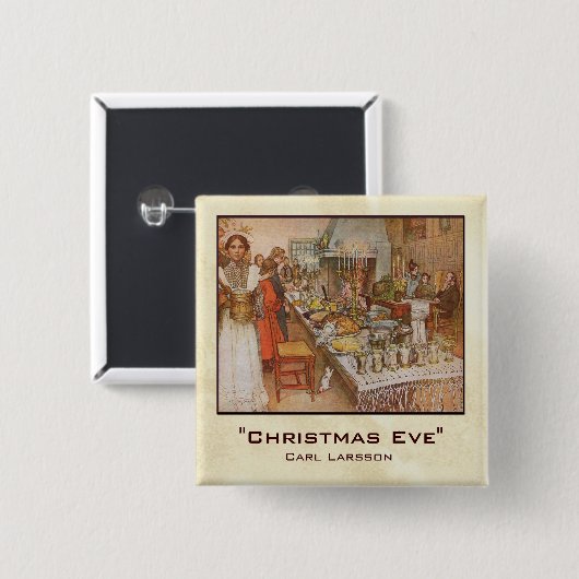 Carl LarssonWeihnachtsabend Button (Vorne & Hinten)