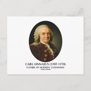 Carl Linnaeus Vater der modernen Taxonomie Postkarte