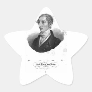 Carl Maria Friedrich Ernst von Weber 1836 Stern-Aufkleber