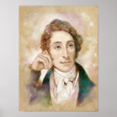 Carl Maria von Weber Portrait im Aquarell Style Poster (Vorne)