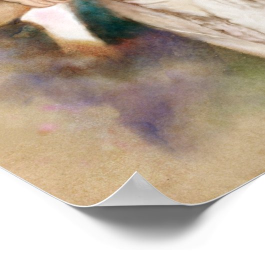 Carl Maria von Weber Portrait im Aquarell Style Poster (Ecke)